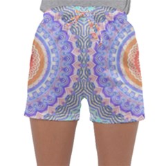Pretty Pastel Boho Hippie Mandala Sleepwear Shorts by CrypticFragmentsDesign