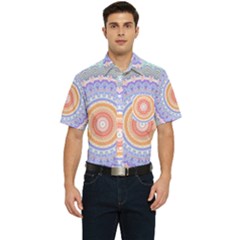 Pretty Pastel Boho Hippie Mandala Men s Short Sleeve Pocket Shirt  by CrypticFragmentsDesign