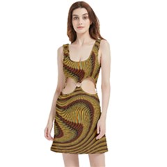 Golden Sands Velvet Cutout Dress by LW41021
