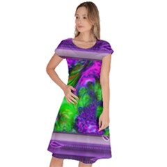 Feathery Winds Classic Short Sleeve Dress by LW41021