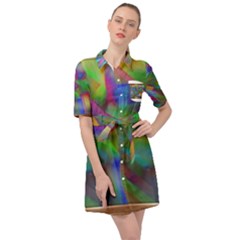 Prisma Colors Belted Shirt Dress by LW41021