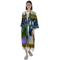 Jungle Lion Maxi Satin Kimono by LW41021