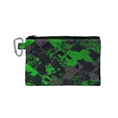 Cyber Camo Canvas Cosmetic Bag (small) by MRNStudios
