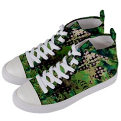 Peacocks And Pyramids Women s Mid-top Canvas Sneakers by MRNStudios