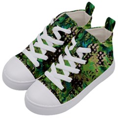 Peacocks And Pyramids Kids  Mid-top Canvas Sneakers by MRNStudios