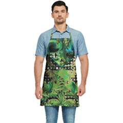 Peacocks And Pyramids Kitchen Apron by MRNStudios