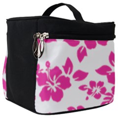 Hibiscus Pattern Pink Make Up Travel Bag (big) by GrowBasket