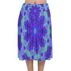 New Day Velvet Flared Midi Skirt by LW323