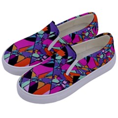 Abstract 2 Kids  Canvas Slip Ons by LW323
