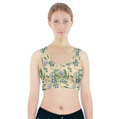 Folk Floral Pattern  Abstract Flowers Surface Design  Seamless Pattern Sports Bra With Pocket by Eskimos