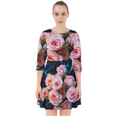 Sweet Roses Smock Dress by LW323