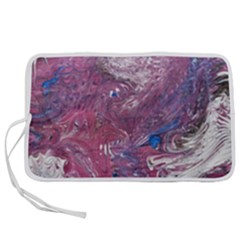 Violet Feathers Pen Storage Case (m) by kaleidomarblingart