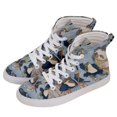 Famous Heroes Of The Kabuki Stage Played By Frogs  Men s Hi-top Skate Sneakers by Sobalvarro