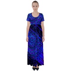 Uv Mandala High Waist Short Sleeve Maxi Dress by MRNStudios