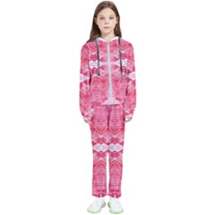 Pink Marbling Ornate Kids  Tracksuit by kaleidomarblingart