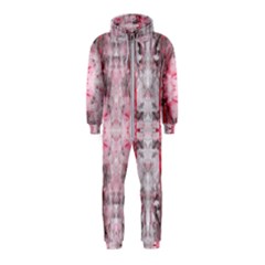 Pink On Grey I Repeats Hooded Jumpsuit (kids) by kaleidomarblingart