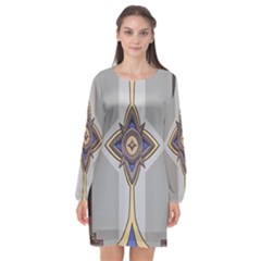 Abiogenisis Long Sleeve Chiffon Shift Dress  by sacredsymbology