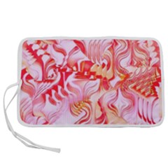 Cherry Blossom Cascades Abstract Floral Pattern Pink White  Pen Storage Case (m) by CrypticFragmentsDesign