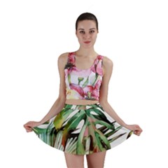 Tropical Leaves Mini Skirt by goljakoff