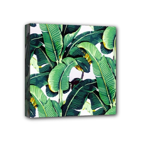 Banana Leaves Mini Canvas 4  X 4  (stretched) by goljakoff