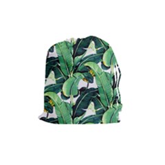 Banana Leaves Drawstring Pouch (medium) by goljakoff