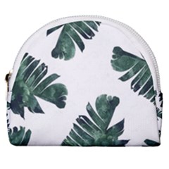 Banana Leaves Horseshoe Style Canvas Pouch by goljakoff