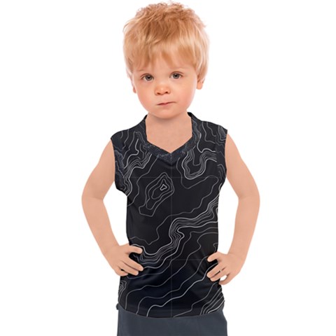 Topography Map Kids  Sport Tank Top by goljakoff