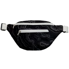 Black Topography Fanny Pack by goljakoff