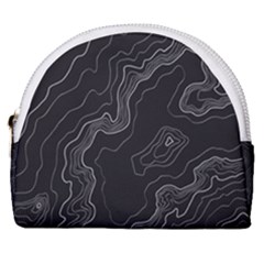 Topography Map Horseshoe Style Canvas Pouch by goljakoff