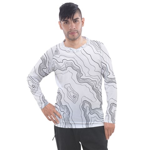 Topography Map Men s Pique Long Sleeve Tee by goljakoff