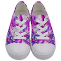 Hot Pink Fuchsia Flower Fantasy  Kids  Low Top Canvas Sneakers View1