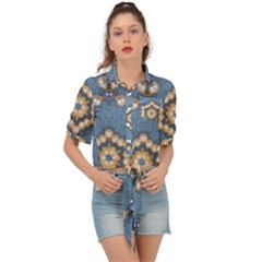 Denimpearls Tie Front Shirt  by LW323