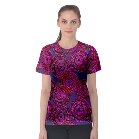 Unusual Circles  Abstraction Women s Sport Mesh Tee by SychEva