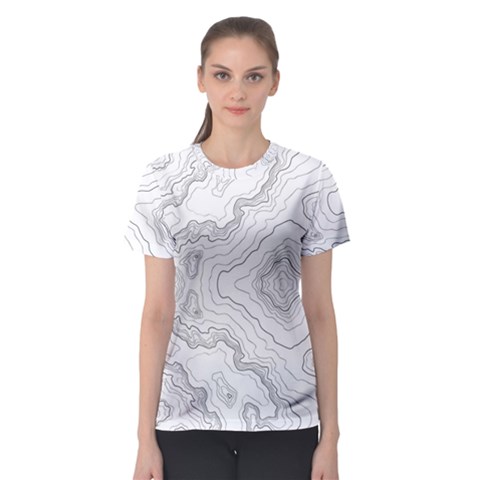 Topography Map Women s Sport Mesh Tee by goljakoff