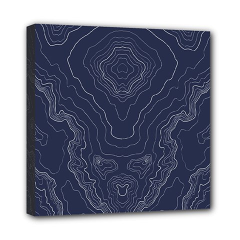 Blue Topography Mini Canvas 8  X 8  (stretched) by goljakoff