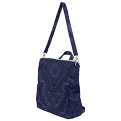 Blue Topography Crossbody Backpack by goljakoff