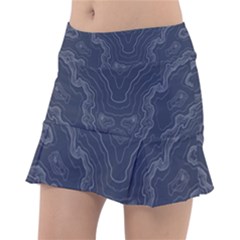 Blue Topography Classic Tennis Skirt by goljakoff