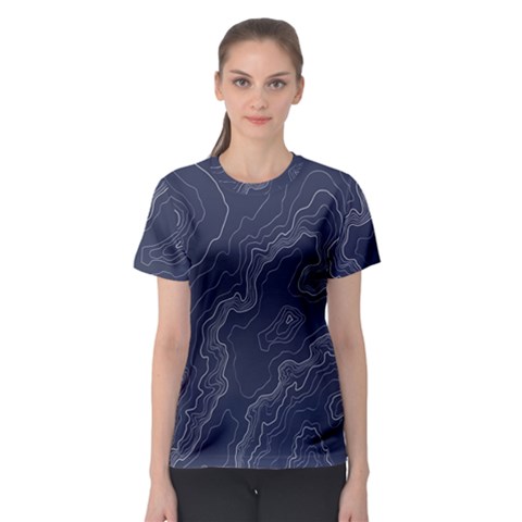 Topography Map Women s Sport Mesh Tee by goljakoff