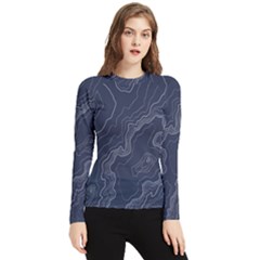 Topography Map Women s Long Sleeve Rash Guard by goljakoff