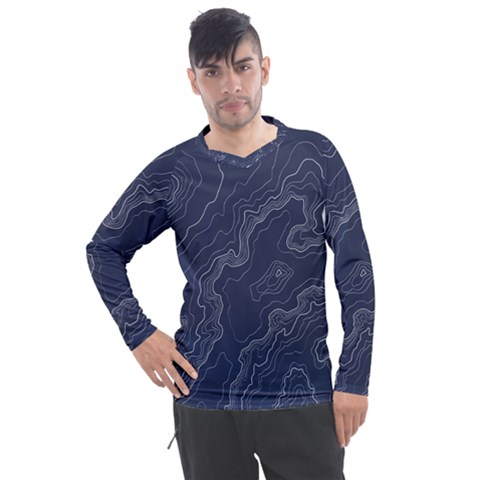Topography Map Men s Pique Long Sleeve Tee by goljakoff