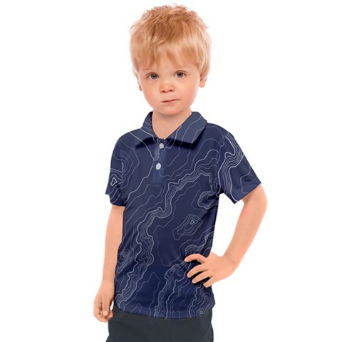 Topography Map Kids  Polo Tee by goljakoff