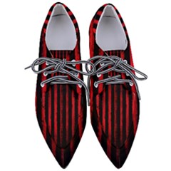 Red Lines Pointed Oxford Shoes by goljakoff