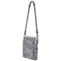 Silver Abstract Grunge Texture Print Multi Function Travel Bag by dflcprintsclothing