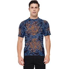 Fractal Galaxy Men s Short Sleeve Rash Guard by MRNStudios