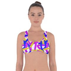 Colored Stripes Got No Strings Sports Bra by UniqueThings