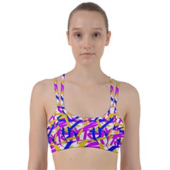 Colored Stripes Line Them Up Sports Bra by UniqueThings