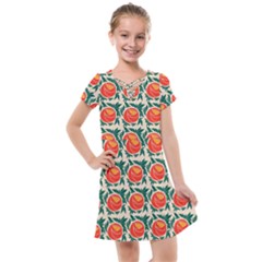 Rose Ornament Kids  Cross Web Dress by SychEva