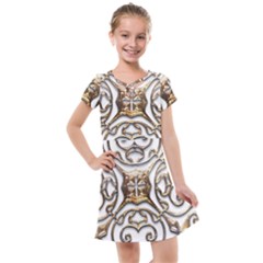 Gold Design Kids  Cross Web Dress by LW323