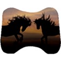 Evening Horses Head Support Cushion View1