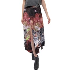 Space Velour Split Maxi Skirt by LW323